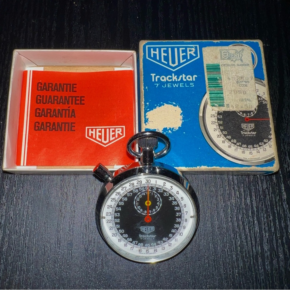 HEUER TRACKSTAR STOPWATCH TRACKSTAR 7 JEWELS WORKS